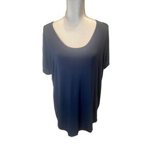 Women’s Lands’ End Tshirt Tee Navy Sz L/T 14-16